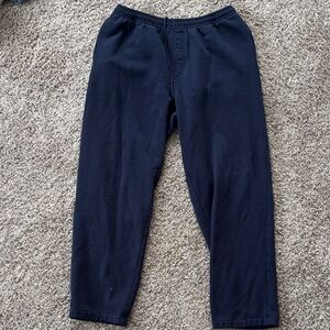 Safe Harbor Sportswear Mens Large Heavy Cotton Blue Straight Leg Sweatpants